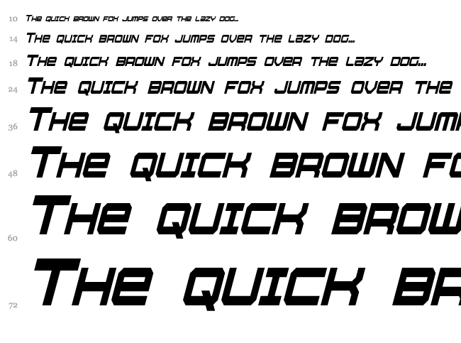 Whittle font waterfall